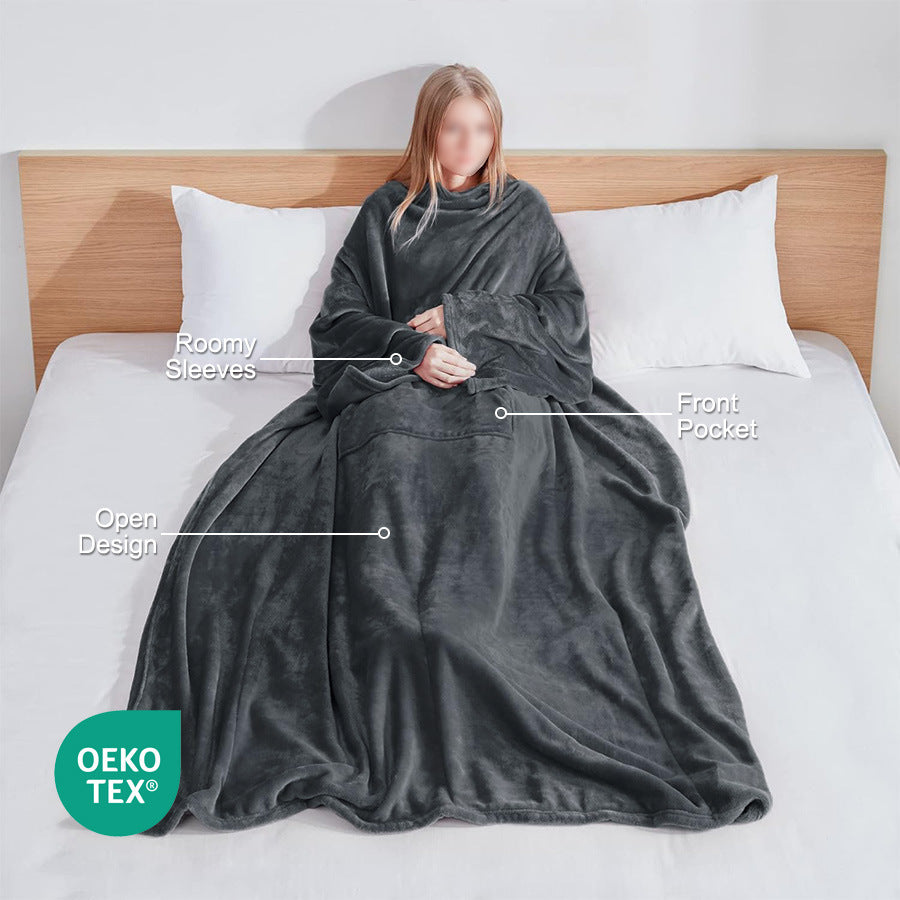 Wearable Blanket with Extra Large Pocket for Comfort