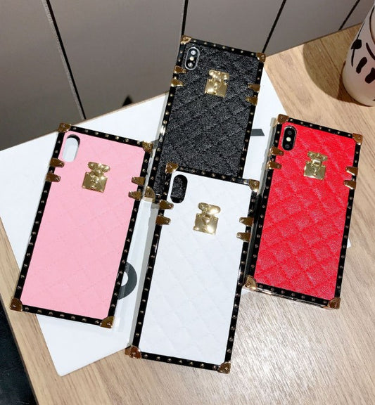 Diamond Pattern Leather iPhone 11 Pro Max Case