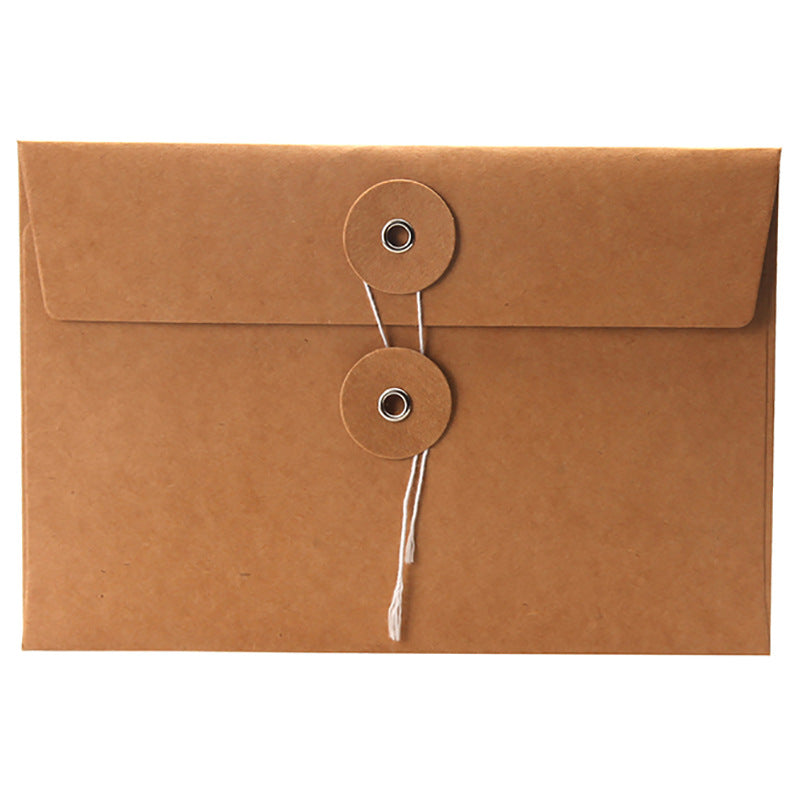 Vintage Kraft Paper Envelope with Button Closure - product image 4