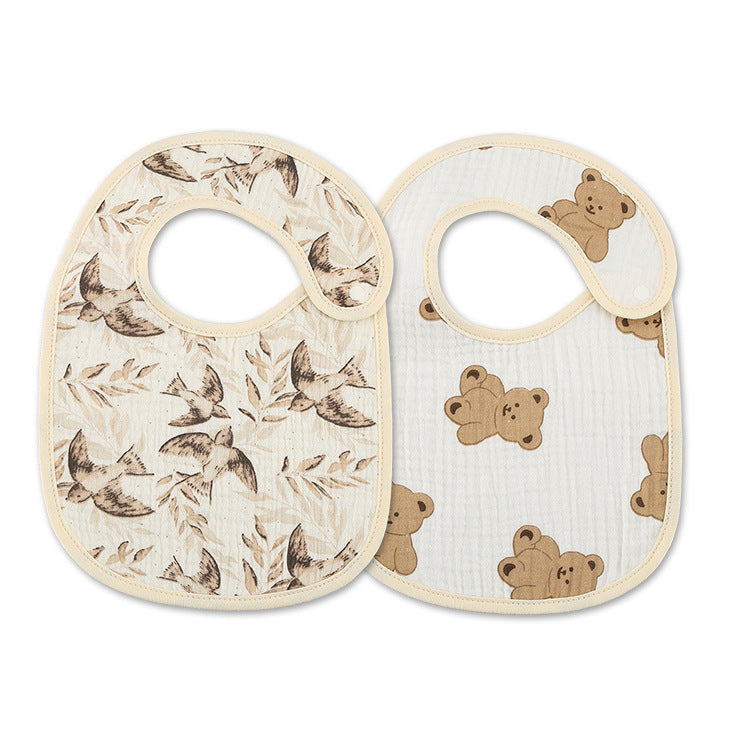 Cotton Gauze Waterproof Kids Bib - product image 26
