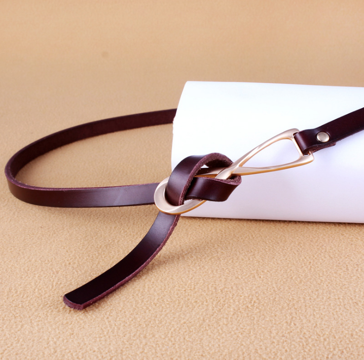 Korean Style Knot Genuine Leather Belt in Multiple Colors