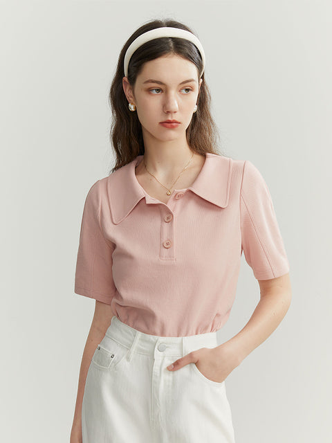 Women's Loose Cotton Polo T-Shirt - product image 8