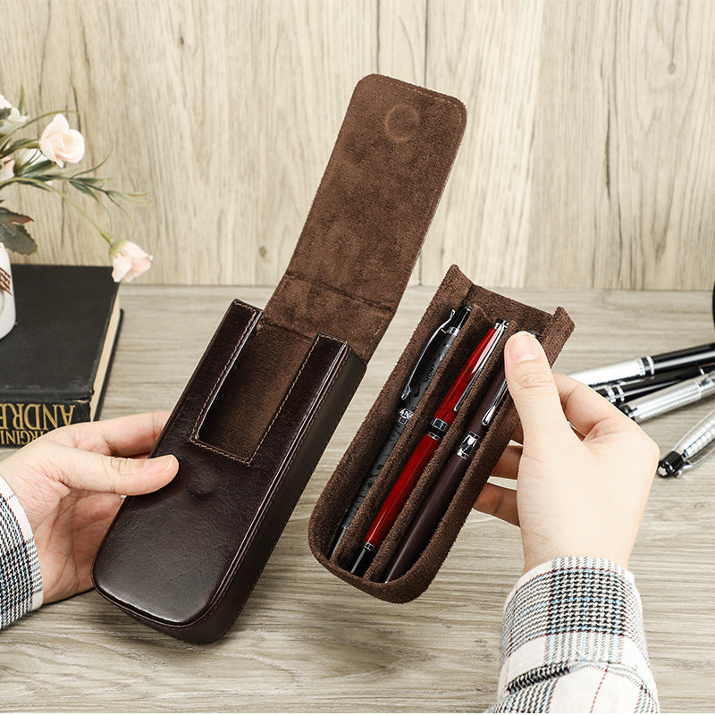 3-Piece Handmade Leather Pen Case Set - product image 6