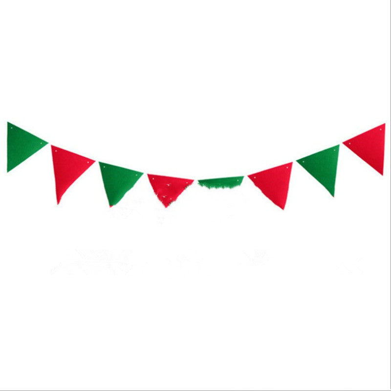 Christmas Triangle Banner Decoration with Letters