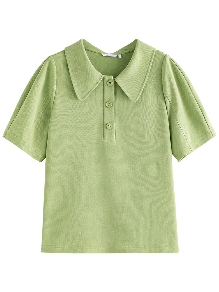 Women's Loose Cotton Polo T-Shirt - product image 12