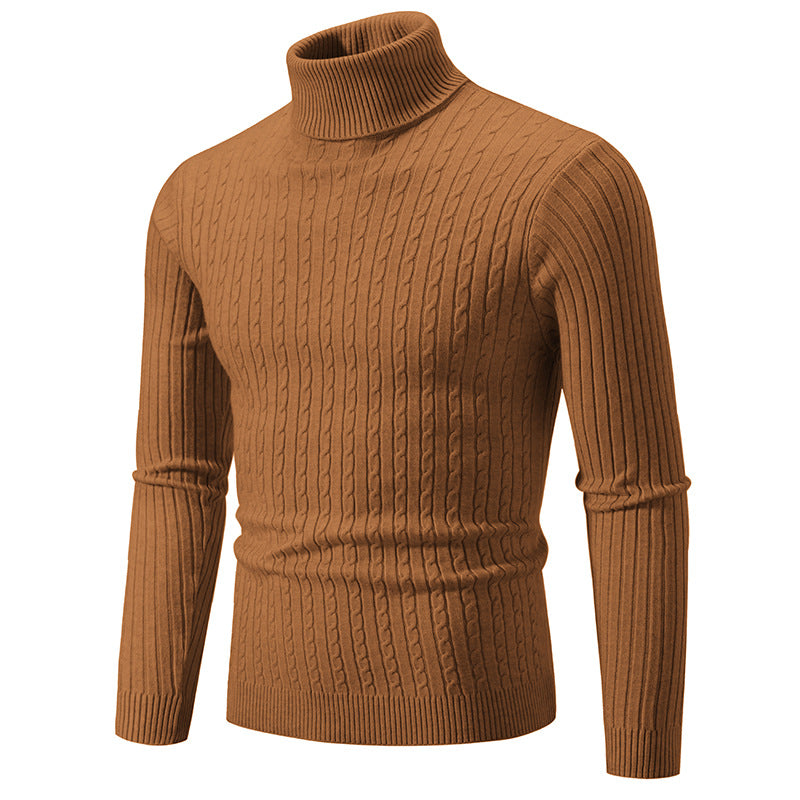 Men's Casual High Collar Pullover Sweater