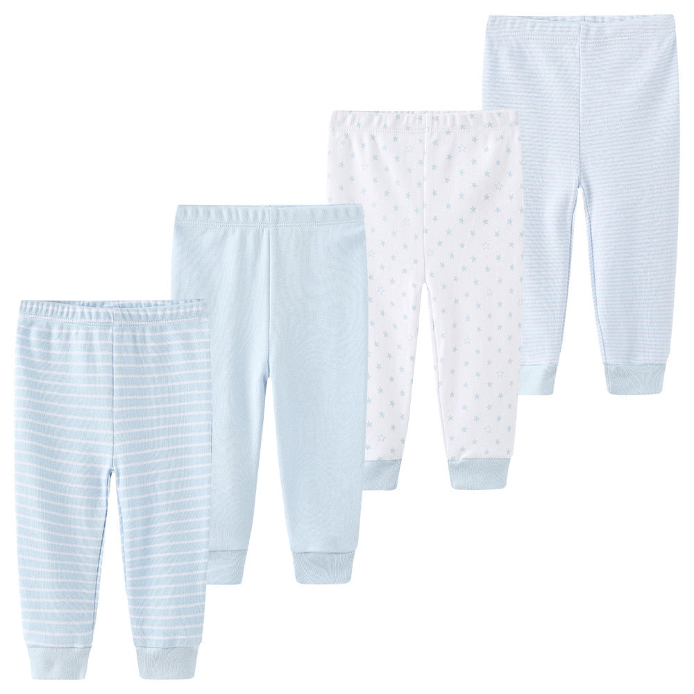 Kiddiezoom Baby Breathable Cotton Cuffed Pants Set