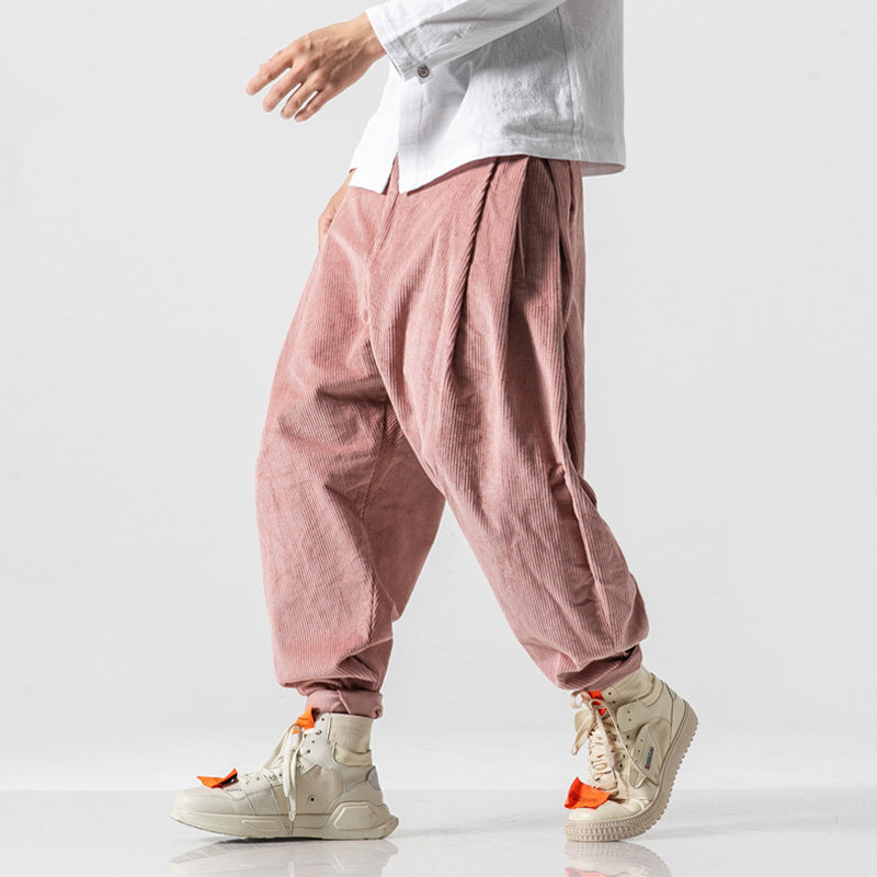 Men's Loose Corduroy Harem Casual Fashion Pants