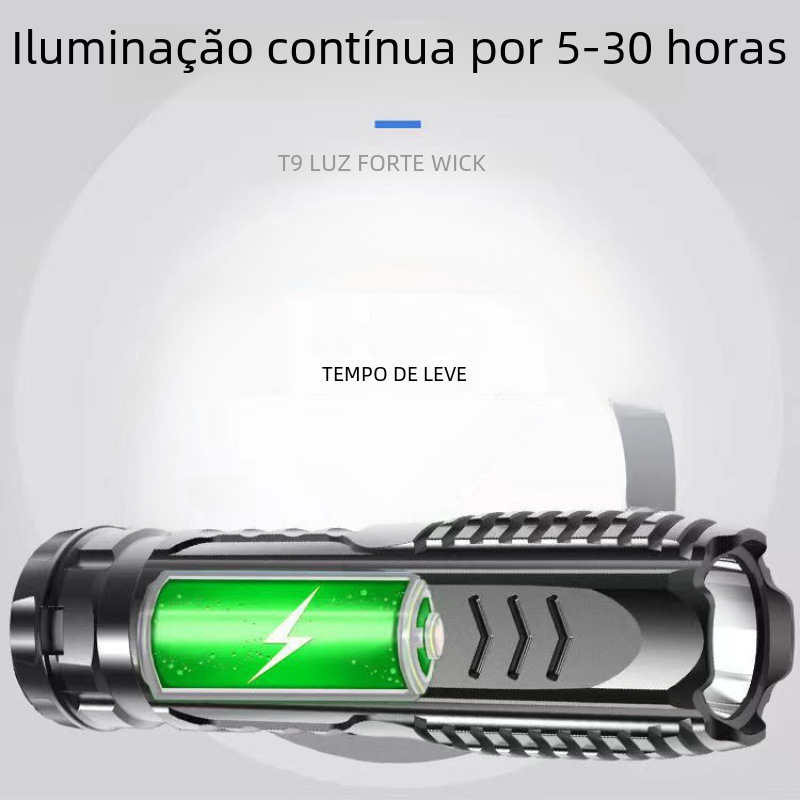 Mini USB Rechargeable LED Flashlight for Outdoor Use