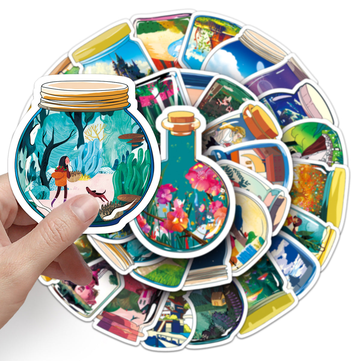 50 PCS Original World in a Bottle Graffiti Stickers