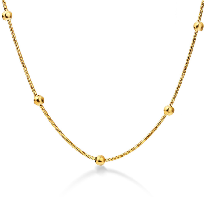 Gold Beaded Snake Chain - product image 5