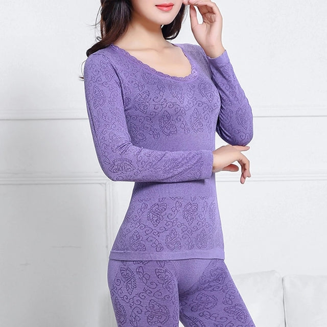 Women's Lace Thermal Underwear Set - product image 15
