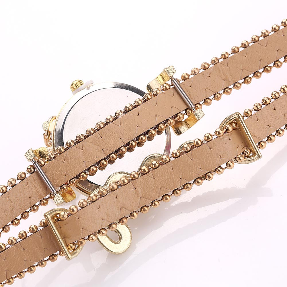 Diamond-Studded Snake Skin Women's Watch with Bracelet
