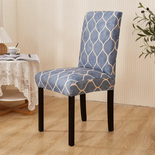 Geometric Pattern Stretch Chair Cover for Parties (1pc)