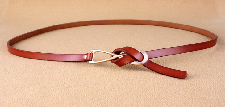 Korean Style Knot Genuine Leather Belt in Multiple Colors