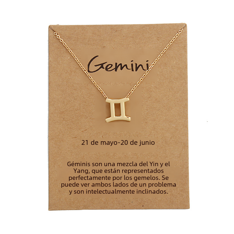 Zodiac Alloy Pendant Necklace Wholesale Christmas Gift