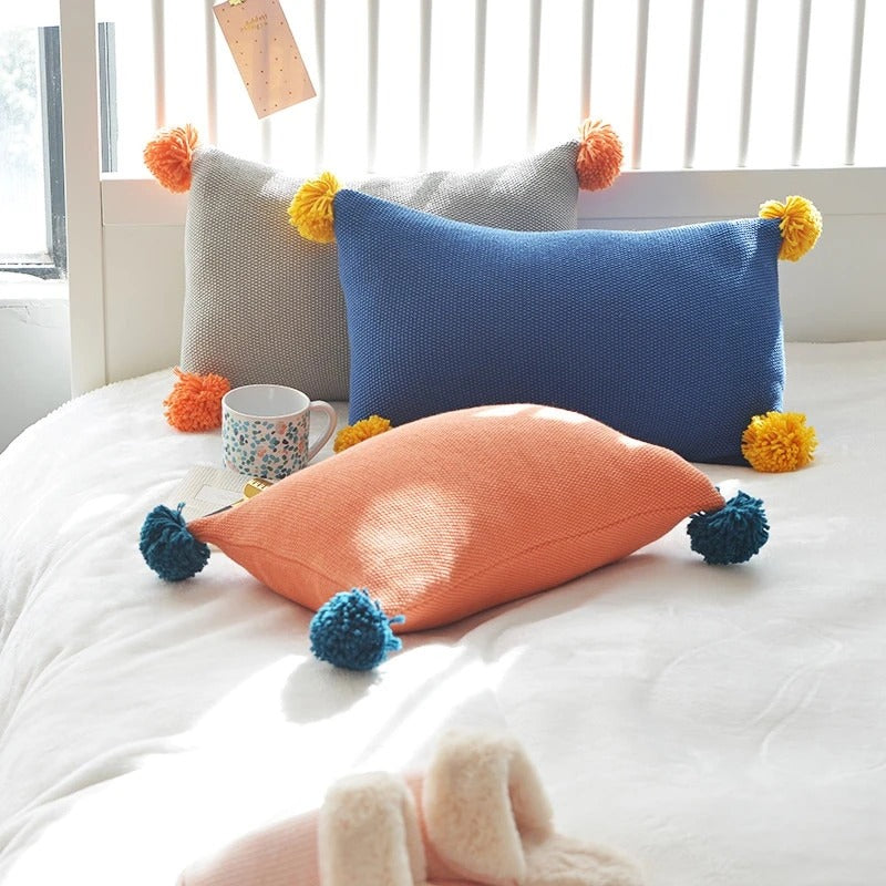 Danish-Style Colorful Ball Sofa Pillow - product image 2