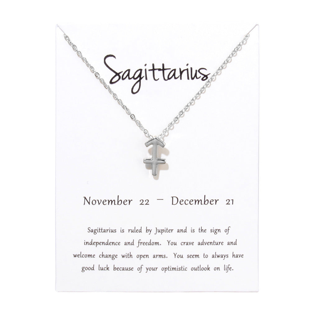 Zodiac Alloy Pendant Necklace Wholesale Christmas Gift
