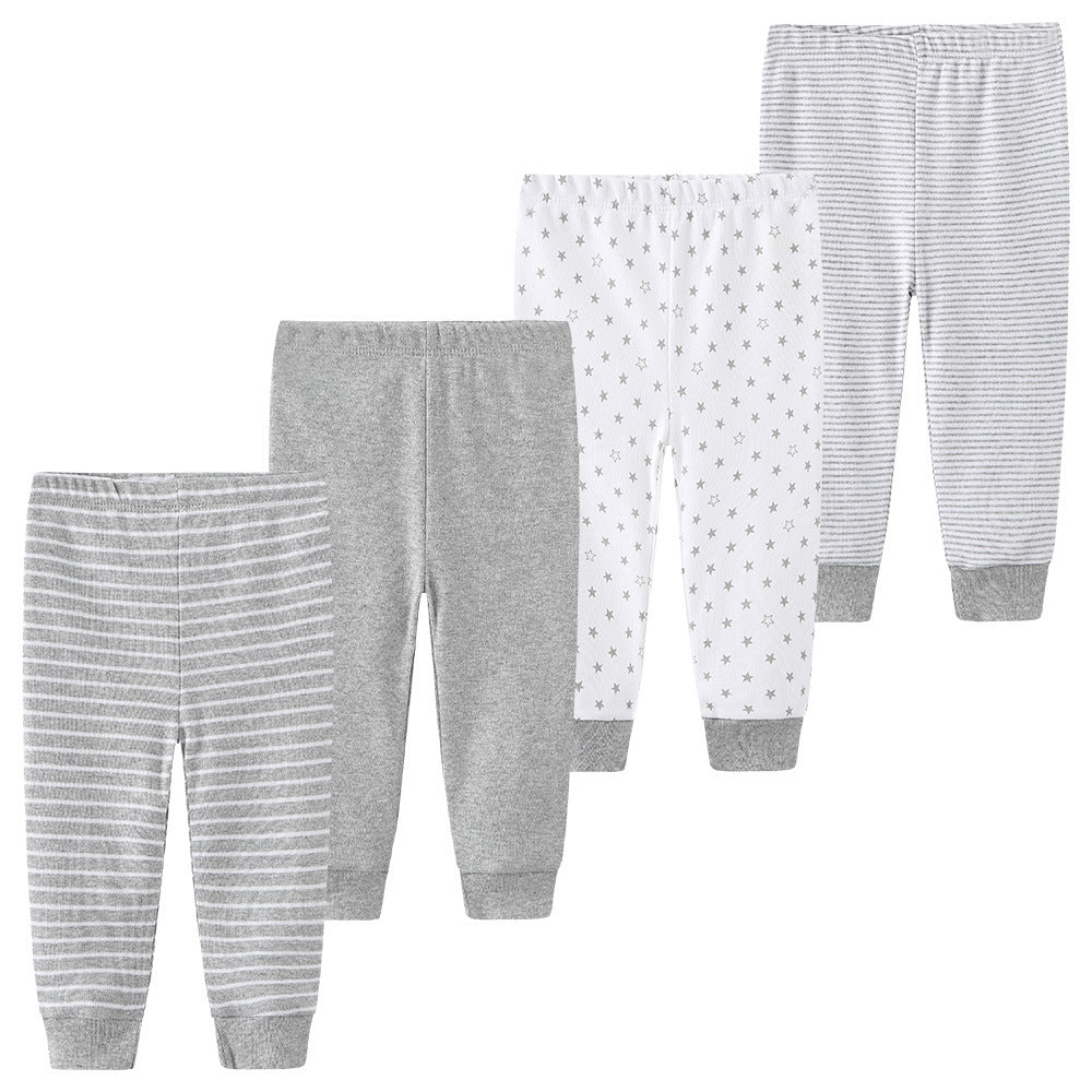 Kiddiezoom Baby Breathable Cotton Cuffed Pants Set