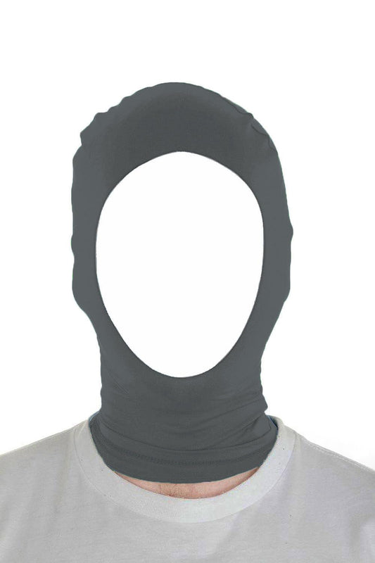 Sheface Mens and Womens Spandex Halloween Cosplay Mask Party Open Face Hood Costume Mask (Dark Gray)