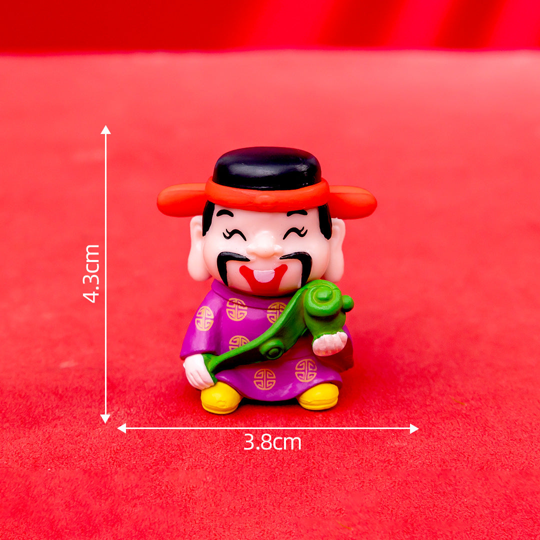 DIY Miniature New Year Fortune God Decoration Accessory