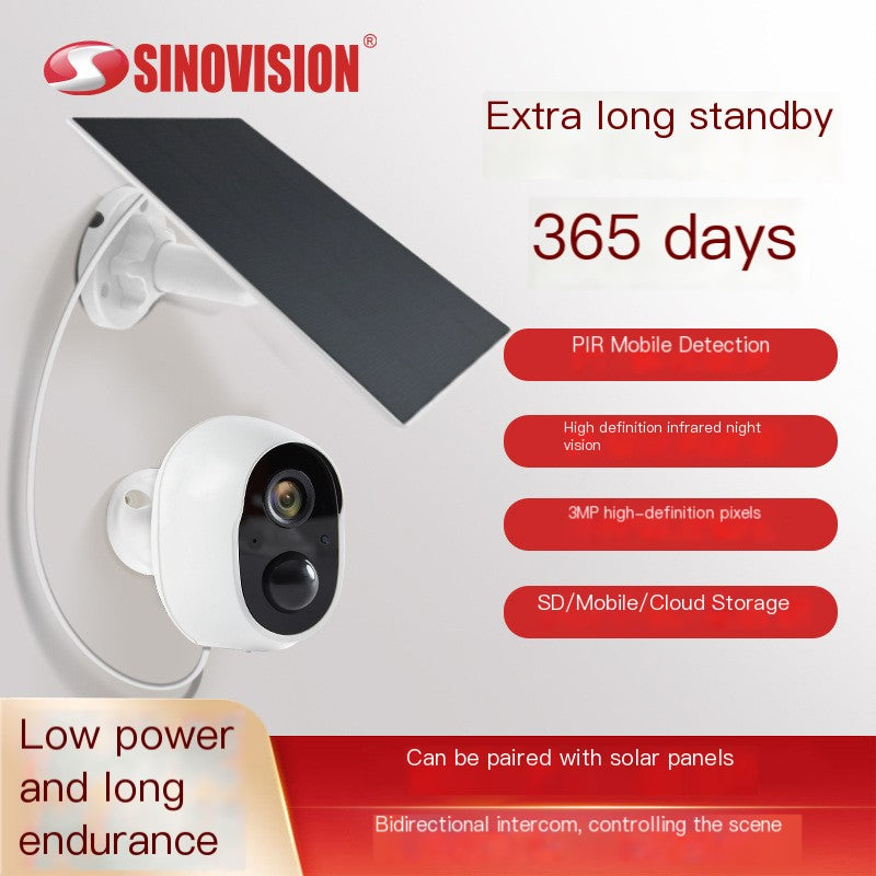 Solar-Powered HD Security Camera with Long Battery Life