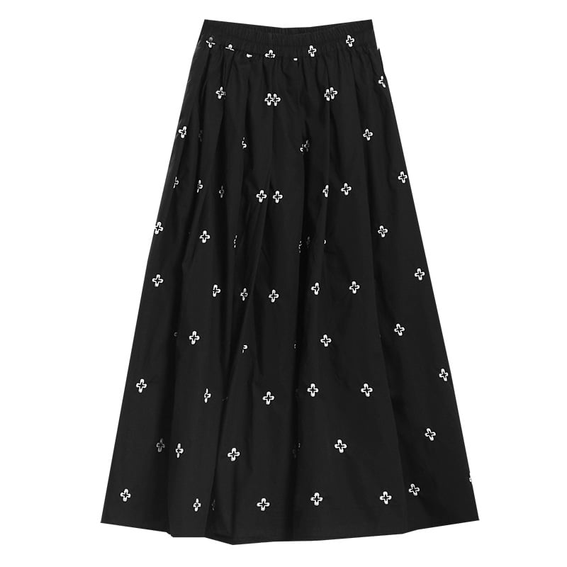 Women's Embroidered Asymmetric A-Line Skirt - product image 2