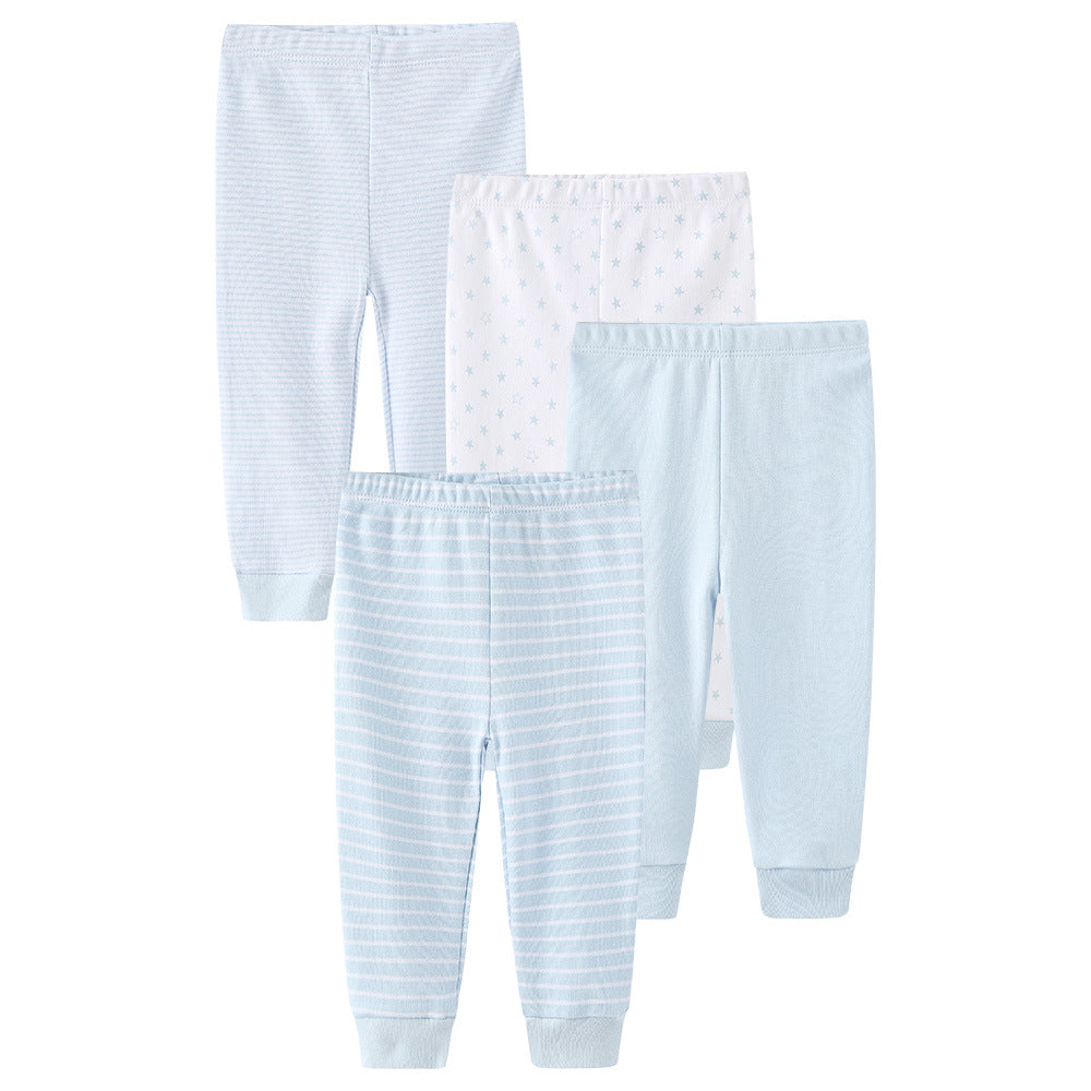 Kiddiezoom Baby Breathable Cotton Cuffed Pants Set